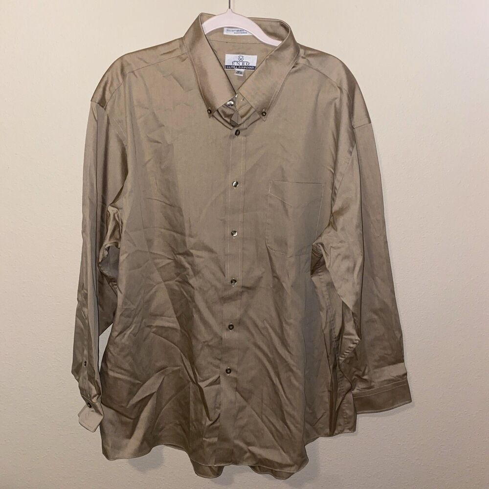 Enro Men’s Button Down Dress Shirt Brown